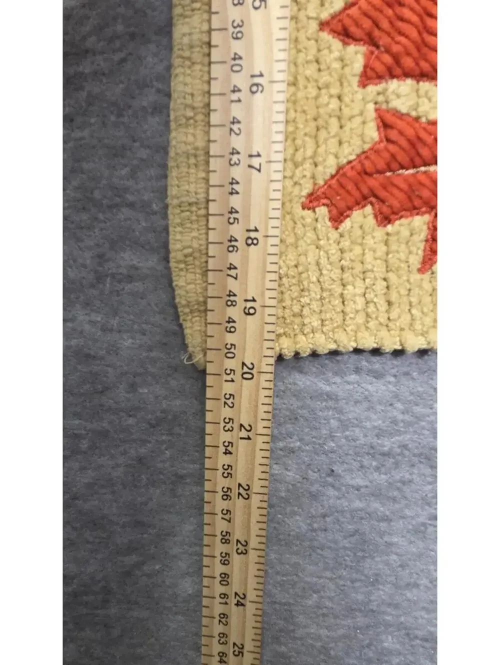 Vintage Walmart Autumn Leaf Accent Rug Mat 32x19 Cotton Fall Decor